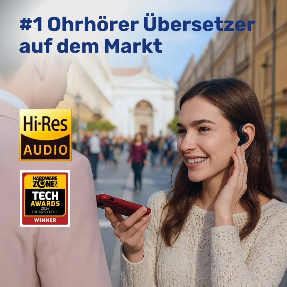 SonaBuds KI-Echtzeit-Übersetzungs-Ohrhörer – 140+ Sprachen offline